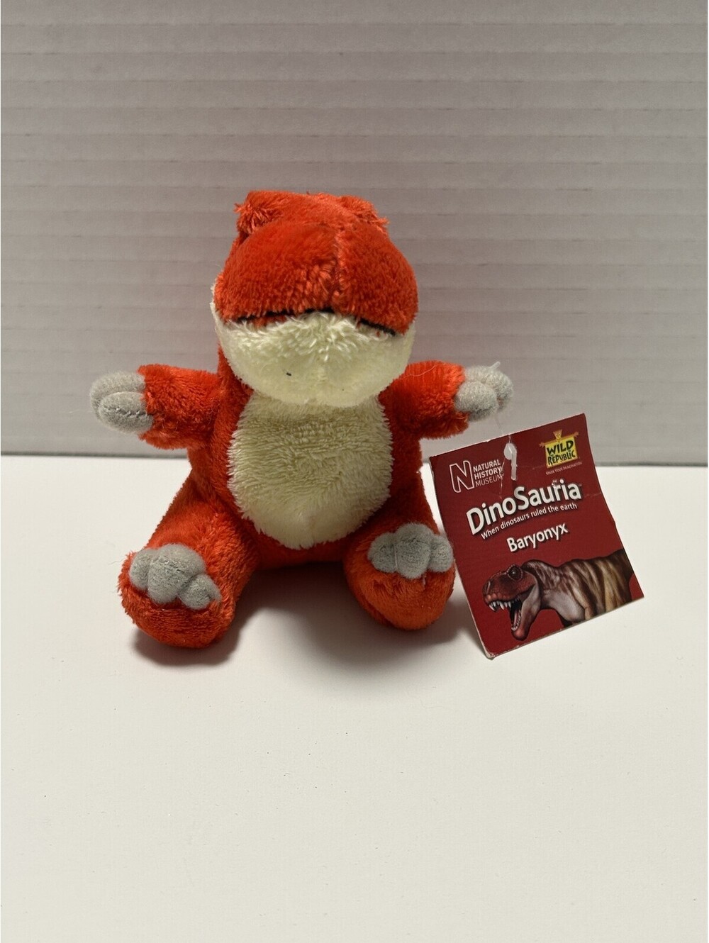 Wild Republic DinoSauria Baryonyx 3in Orange Plush Used